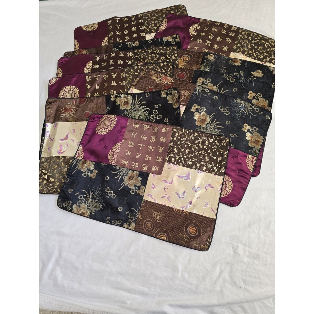 10 Shanghi Placemats Asian Inspired Cloth Pier 1 Size 14x20‎ Elegant /0414